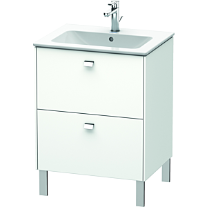 Duravit Brioso Waschtischunterbau BR440101018 620x479mm, Weiß Matt, 2 Auszüge, Griff Chrom