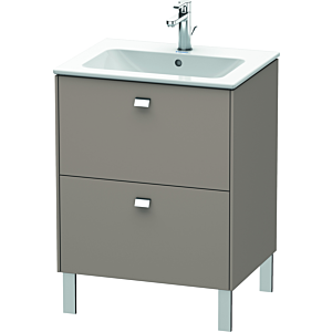 Duravit Brioso Waschtischunterbau BR440101043 620x479mm, Basalt Matt, 2 Auszüge, Griff Chrom