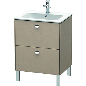 Duravit Brioso Waschtischunterbau BR440101075 620x479mm, Leinen, 2 Auszüge, Griff Chrom