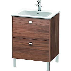 Duravit Brioso Waschtischunterbau BR440101079 620x479mm, Nussbaum Natur/Chrom, 2 Auszüge