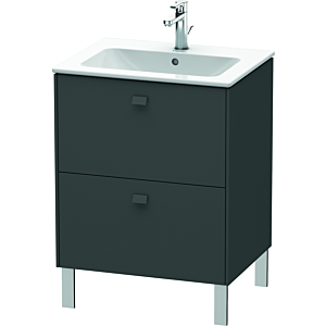 Duravit Brioso Waschtischunterbau BR440104949 620x479mm, Graphit Matt, 2 Auszüge