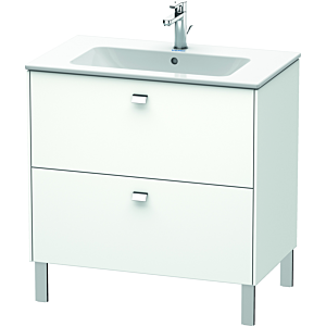 Duravit Brioso vanity unit BR440201018 820x479mm, white matt, 2 drawers, chrome handle