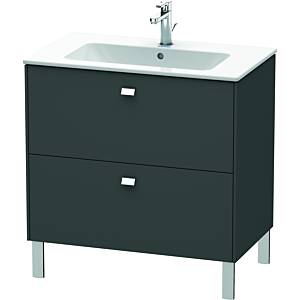 Duravit Brioso Waschtischunterbau BR440201049 820x479mm, Graphit Matt, 2 Auszüge, Griff Chrom