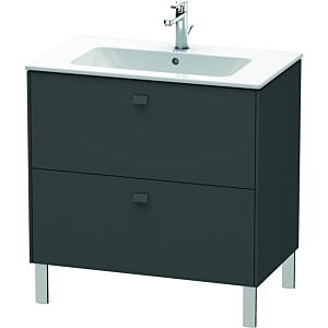 Duravit Brioso Waschtischunterbau BR440204949 820x479mm, Graphit Matt, 2 Auszüge