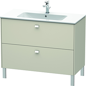 Duravit Brioso Waschtischunterbau BR440301091 1020x479mm, Taupe, 2 Auszüge, Griff Chrom