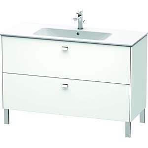 Duravit Brioso meuble sous-vasque BR440401018 1220x479mm, blanc mat, 2 tiroirs, poignée chromée