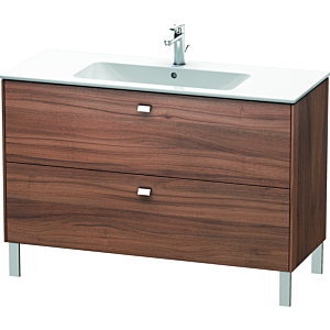 Duravit Brioso vanity unit BR440401079 1220x479mm, natural walnut/chrome, 2 drawers
