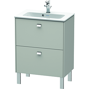 Duravit Brioso Waschtischunterbau BR440601007 620x389mm, Betongrau Matt,  2 Auszüge, Griff Chrom