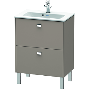 Duravit Brioso Waschtischunterbau BR440601043 620x389mm, Basalt Matt, 2 Auszüge, Griff Chrom