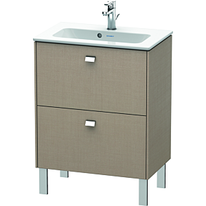 Duravit Brioso Waschtischunterbau BR440601075 620x389mm, Leinen, 2 Auszüge, Griff Chrom