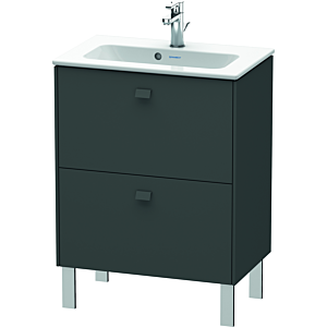 Duravit Brioso Waschtischunterbau BR440604949 620x389mm, Graphit Matt, 2 Auszüge