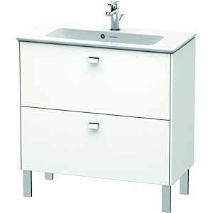 Duravit Brioso vanity unit BR440701018 820x389mm, white matt, 2 drawers, chrome handle