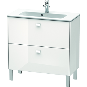 Duravit Brioso meuble sous-vasque BR440702222 820x389mm, blanc brillant, 2 compartiments coulissants