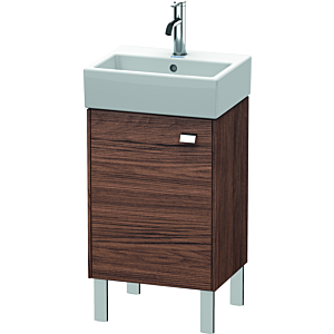 Duravit Brioso Waschtischunterbau BR4430L1021 434x339mm, Nussbaum Dunkel/Chrom, Tür links