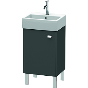 Duravit Brioso Waschtischunterbau BR4430L1049 434x339mm, Graphit Matt, Tür links, Griff Chrom