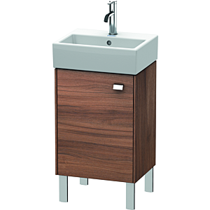 Duravit Brioso Waschtischunterbau BR4430L1079 434x339mm, Nussbaum Natur/Chrom, Tür links