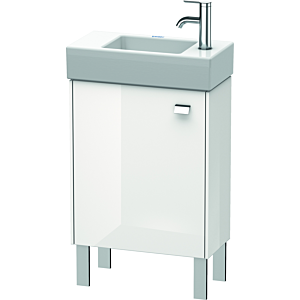 Duravit Brioso Waschtischunterbau BR4431L1022 434x239mm, Weiß Hochglanz, Tür links, Griff Chrom