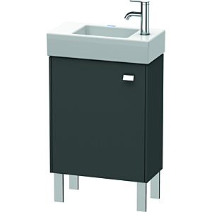 Duravit Brioso Waschtischunterbau BR4431L1049 434x239mm, Graphit Matt, Tür links, Griff Chrom