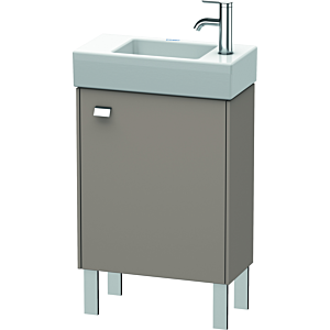 Duravit Brioso Waschtischunterbau BR4431R1043 434x239mm, Basalt Matt, Tür rechts, Griff Chrom