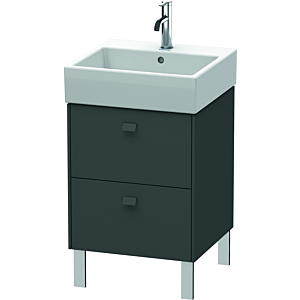 Duravit Brioso Waschtischunterbau BR443204949 484x459mm, Graphit Matt, 2 Auszüge