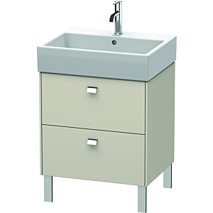 Duravit Brioso Waschtischunterbau BR443301091 584x459mm, Taupe, 2 Auszüge, Griff Chrom