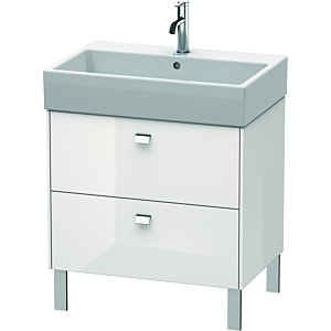 Duravit Brioso Waschtischunterbau BR443401022 684x459mm, Weiß Hochglanz, 2 Auszüge, Griff Chrom
