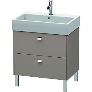 Duravit Brioso Waschtischunterbau BR443401043 684x459mm, Basalt Matt, 2 Auszüge, Griff Chrom