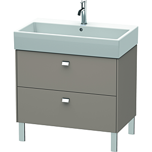 Duravit Brioso Waschtischunterbau BR443501043 784x459mm, Basalt Matt, 2 Auszüge, Griff Chrom