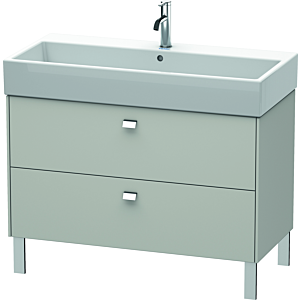Duravit Brioso Waschtischunterbau BR443601007 984x459mm, Betongrau Matt, 2 Auszüge, Griff Chrom
