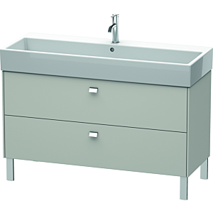 Duravit Brioso Waschtischunterbau BR443701007 1184x459mm, Betongrau Matt, 2 Auszüge, Griff Chrom