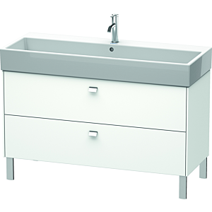 Duravit Brioso Waschtischunterbau BR443701018 1184x459mm, Weiß Matt, 2 Auszüge, Griff Chrom