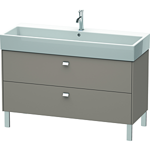 Duravit Brioso Waschtischunterbau BR443701043 1184x459mm, Basalt Matt, 2 Auszüge, Griff Chrom