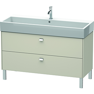 Duravit Brioso Waschtischunterbau BR443701091 1184x459mm, Taupe, 2 Auszüge, Griff Chrom