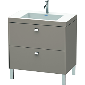 Duravit Brioso c-bonded Waschtisch mit Unterbau BR4701O1043, 80x48cm, Basalt Matt/Chrom, 1 Hahnl.