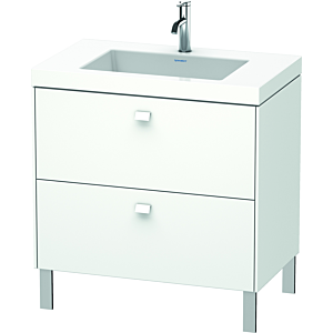 Duravit Brioso c-bonded vasque avec soubassement BR4701O1818, 80x48cm, Blanc Mat , trou robinetterie 2000