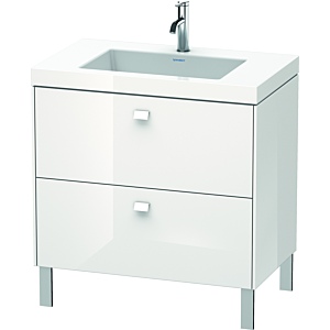 Duravit Brioso c-bonded washbasin with substructure BR4701O2222, 80x48cm, White High Gloss , 2000 tap hole