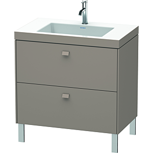 Duravit Brioso c-bonded Waschtisch mit Unterbau BR4701O4343, 80x48cm, Basalt Matt, 1 Hahnloch