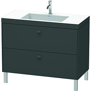 Duravit Brioso c-bonded vasque avec sous-structure BR4702O4949, 100x48cm, Graphite Mat , trou pour robinet 2000