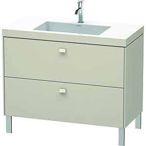 Duravit Brioso c-bonded washbasin with substructure BR4702O9191, 100x48cm, Taupe , 2000 tap hole