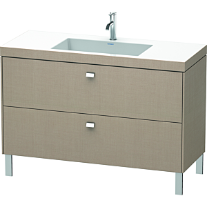 Duravit Brioso c-bonded washbasin with substructure BR4703O1075, 120x48cm, Linen / chrome, 2000 tap hole