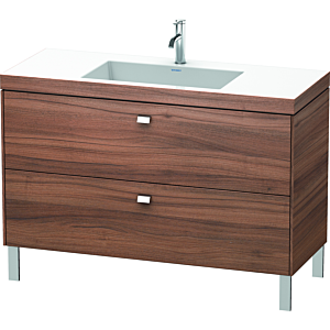 vasque Duravit Brioso c-bonded avec soubassement BR4703O1079 120x48, noyer naturel / chrome, 2000
