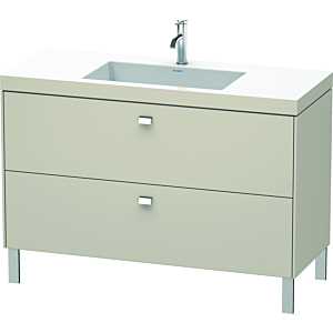 Duravit Brioso c-bonded washbasin with substructure BR4703O1091, 120x48cm, Taupe / chrome, 2000 tap hole