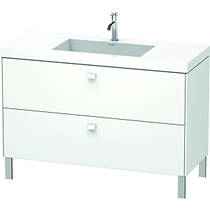 Duravit Brioso c-bonded Waschtisch mit Unterbau BR4703O1818, 120x48cm, Weiß Matt, 1 Hahnloch