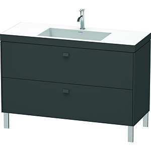 Duravit Brioso c-bonded washbasin with substructure BR4703O4949, 120x48cm, Graphite Matt , 2000 tap hole