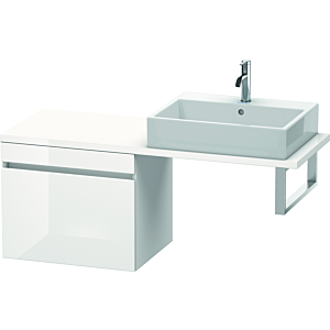 Duravit DuraStyle vanity unit DS532302243 60 x 47.8 cm, white high gloss / basalt matt, for console, 2000 pull-out