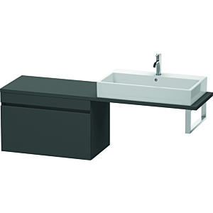 Duravit DuraStyle vasque match0 DS532404949 80 x 47,8 cm, graphite mat, pour console, coulissant 2000