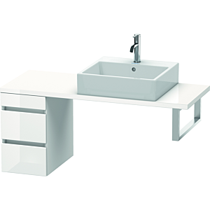 Duravit DuraStyle Waschtisch-Unterschrank DS532507943 30 x 47,8 cm, nussbaum natur/basalt matt, für Konsole, 2 Schubkästen