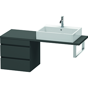 Duravit DuraStyle vanity unit DS532704949 50 x 47.8 cm, matt graphite, for console, 2 drawers