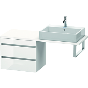Duravit DuraStyle Waschtisch-Unterschrank DS532802143 60 x 47,8 cm, nussbaum dunkel/basalt matt, für Konsole, 2 Schubkästen