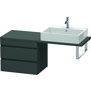 Duravit DuraStyle vasque DS532804949 60 x 47,8 cm, graphite mat, pour console, 2 tiroirs